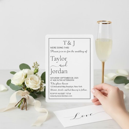 Modern Minimalist Rounded Corner Black & White Kaart