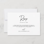 Modern Minimalist RSVP Card with Fine Line Script  Save The Date (Voorkant)