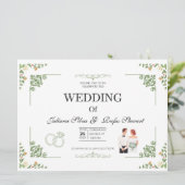 Modern Minimalist Sage Green Arched  Wedding Card Kaart (Staand voorkant)