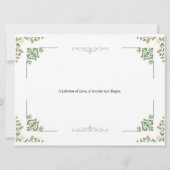 Modern Minimalist Sage Green Arched  Wedding Card Kaart (Achterkant)