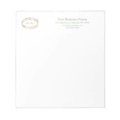 Modern Minimalist Sage Green Custom Business Logo Notitieblok (Voorkant)