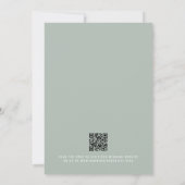 Modern Minimalist Sage Green Custom Photo Wedding Save The Date (Achterkant)