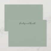 Modern Minimalist Sage Green Script Typography Bedankkaart (Voorkant / Achterkant)