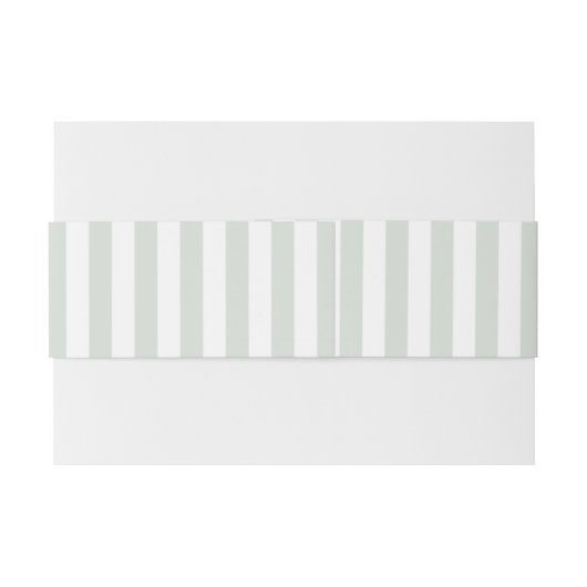 Modern Minimalist Sage Green Stripes Wedding Uitnodigingen Wikkel (Achterkant Voorbeeld)