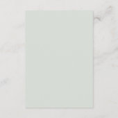Modern Minimalist Sage Green Wedding Details Informatiekaartje (Achterkant)
