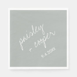 Modern minimalist Sage Green Wedding Napkins Servet