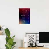 Modern Minimalist Salon Price List Sign for Beauty Poster (Thuiskantoor)