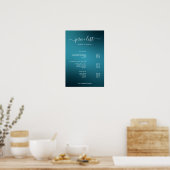 Modern Minimalist Salon Price List Sign for Beauty Poster (Keuken)