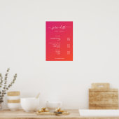 Modern Minimalist Salon Price List Sign for Beauty Poster (Keuken)