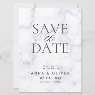 Modern Minimalist Save the Date Card