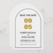 Modern Minimalist Save the Date Card Kaart (Voorkant / Achterkant)
