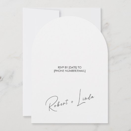 Modern Minimalist Save the Date Card Kaart (Achterkant)