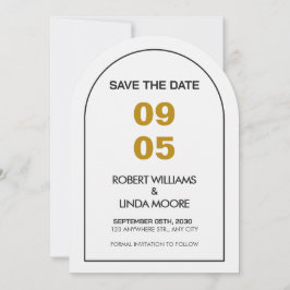 Modern Minimalist Save the Date Card Kaart