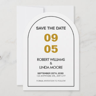 Modern Minimalist Save the Date Card Kaart