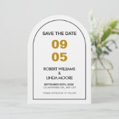 Modern Minimalist Save the Date Card Kaart (Staand voorkant)
