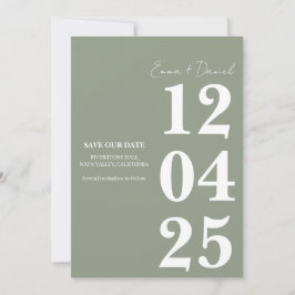 Modern Minimalist Save the Date  Kaart