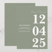 Modern Minimalist Save the Date  Kaart (Voorkant / Achterkant)