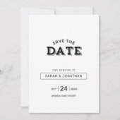 Modern Minimalist Save the Date Kaart (Voorkant)