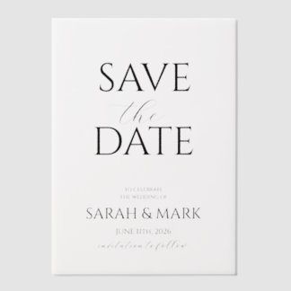 Modern Minimalist Save the Date Kaart Vellum Uitnodigingen