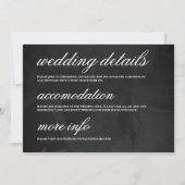 Modern Minimalist Save the Date Wedding Details Kaart (Voorkant)