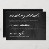 Modern Minimalist Save the Date Wedding Details Kaart (Voorkant / Achterkant)