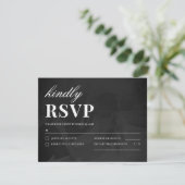 Modern Minimalist Save the Date Wedding Details RSVP Kaartje (Staand voorkant)
