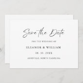 Modern Minimalist Save the Date Wedding Invitation (Voorkant / Achterkant)