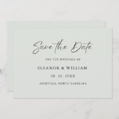 Modern Minimalist Save the Date Wedding Invitation (Voorkant / Achterkant)