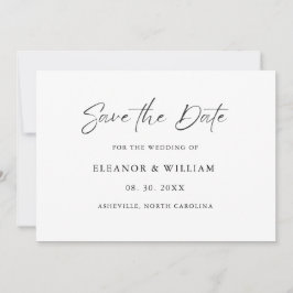 Modern Minimalist Save the Date Wedding Invitation