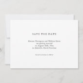 Modern Minimalist Save the Date Wedding Invitation (Achterkant)