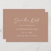 Modern Minimalist Save the Date Wedding Invitation (Voorkant / Achterkant)