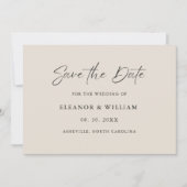 Modern Minimalist Save the Date Wedding Invitation (Voorkant)