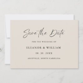 Modern Minimalist Save the Date Wedding Invitation