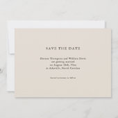 Modern Minimalist Save the Date Wedding Invitation (Achterkant)