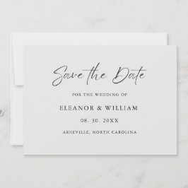 Modern Minimalist Save the Date Wedding Invitation