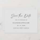 Modern Minimalist Save the Date Wedding Invitation (Voorkant / Achterkant)