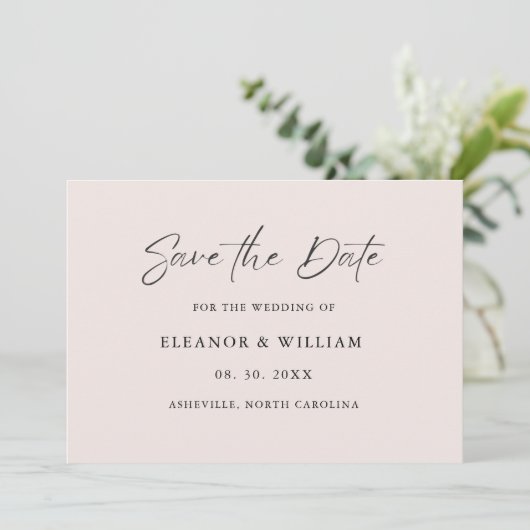 Modern Minimalist Save the Date Wedding Invitation (Staand voorkant)
