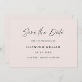 Modern Minimalist Save the Date Wedding Invitation (Voorkant / Achterkant)