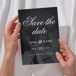 Modern Minimalist Save the Date Wedding Photo Kaart