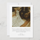 Modern Minimalist Script Names 2-Photo Wedding Bedankkaart (Achterkant)