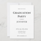 Modern Minimalist Script Photo Graduation Party Kaart (Achterkant)