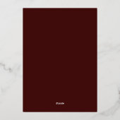 Modern Minimalist Script Vineyard Red Wedding Folie Uitnodiging (Achterkant)