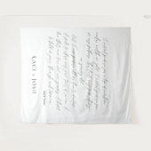 Modern Minimalist Script Wedding Ceremony Backdrop Wandkleed (Voorkant (horizontaal))