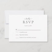 Modern Minimalist Script Wedding RSVP Card Kaartje (Voorkant)