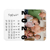 Modern Minimalist September 2026 Photo Calendar Magneet (Horizontaal)