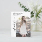 Modern Minimalist She Did It Graduation Arch Photo Briefkaart (Staand voorkant)