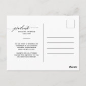 Modern Minimalist She Did It Graduation Arch Photo Briefkaart (Achterkant)