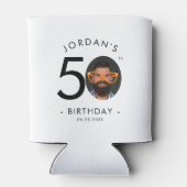 Modern Minimalist Simple Birthday Party Blikjeskoeler (Achterkant)