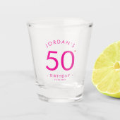 Modern Minimalist Simple Birthday Party Shooter Shot Glas (Voorkant)