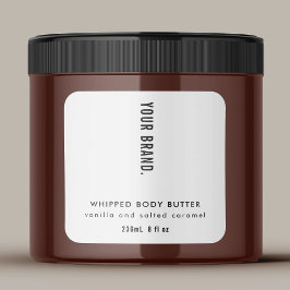 Modern Minimalist Simple Black & White Jar Product Vierkante Sticker